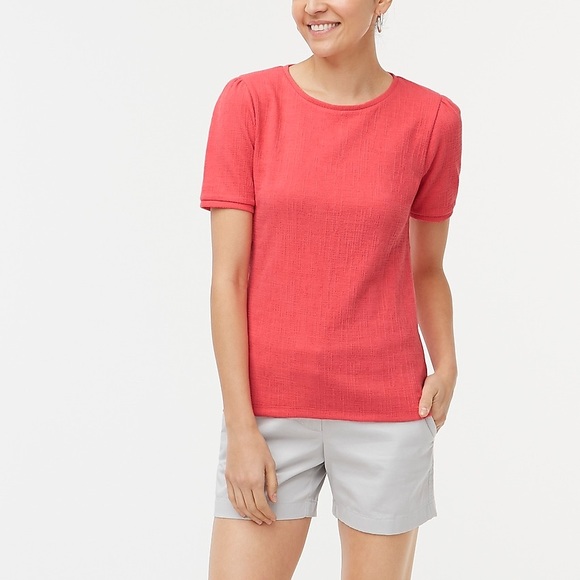 NWT J Crew Textured puff-sleeve top XS - Picture 8 of 10